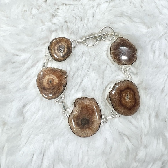 Solar Add on Item - Brown Solar Quartz 925 Bracelet - Picture 2 of 4